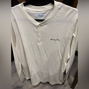 Columbia Off-White Omni-Wick Henley Shirt